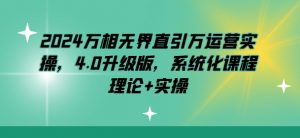 2024万相无界直引万运营实操，4.0升级版，系统化课程 理论+实操-淘金日记