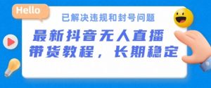 抖音无人直播带货，长期稳定，已解决违规和封号问题，开播24小时必出单【揭秘】-淘金日记
