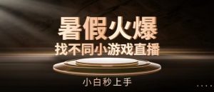 暑假火爆找不同小游戏直播间,小白秒上手【揭秘】-淘金日记