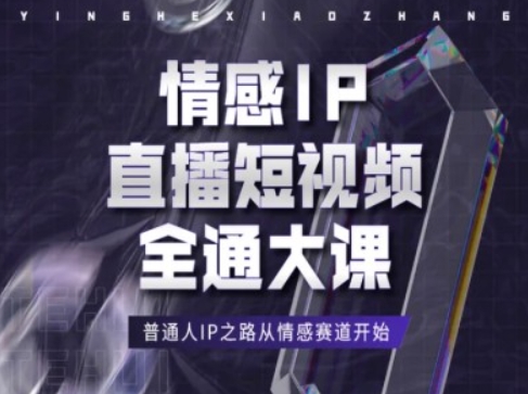 情感IP直播短视频全通大课,普通人IP之路从情感赛道开始-淘金日记
