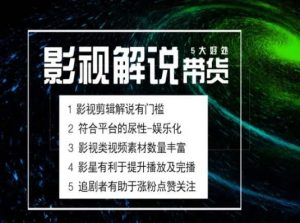 电影解说剪辑实操带货全新蓝海市场,电影解说实操课程-淘金日记