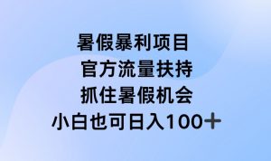 暑假暴利直播项目，官方流量扶持，把握暑假机会【揭秘】-淘金日记