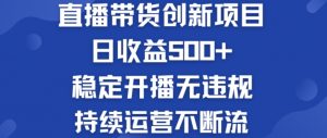 淘宝无人直播带货创新项目：日收益500+  稳定开播无违规  持续运营不断流【揭秘】-淘金日记