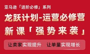 亚马逊进阶必修系列,龙跃计划-运营必修营新课,让卖家实现提升 让单量实现增长-淘金日记