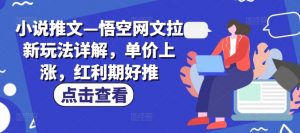 小说推文—悟空网文拉新玩法详解,单价上涨,红利期好推-淘金日记