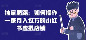 独家思路：如何操作一家月入过万的小红书虚拟店铺-淘金日记