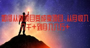 如何从做项目变成卖项目，从月收入几千到月入几万【揭秘】-淘金日记