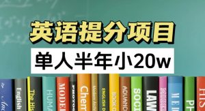英语提分项目,100%正规项目,单人半年小 20w-淘金日记