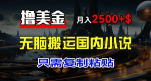 最新撸美金项目,搬运国内小说爽文,只需复制粘贴,稿费月入2500+美金,新手也能快速上手【揭秘】-淘金日记