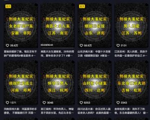 大案纪实解说课,2024年最新抖音大案教学教程-淘金日记