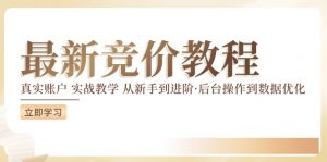 竞价教程:真实账户 实战教学 从新手到进阶·后台操作到数据优化-淘金日记