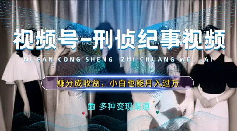 利用刑侦纪实视频,赚视频号分成计划收益,操作简单,新手小白轻松月入过万【揭秘】-淘金日记