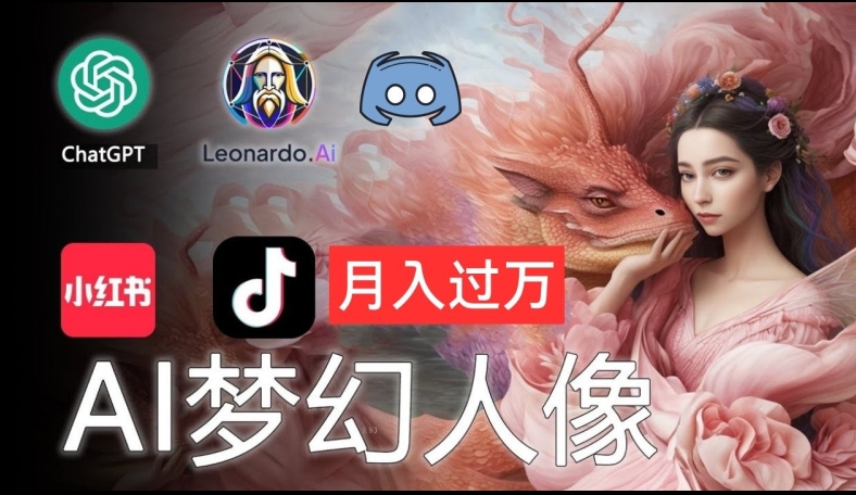 AI摄影梦幻人像：零基础也能月入过万的秘密【揭秘】-淘金日记