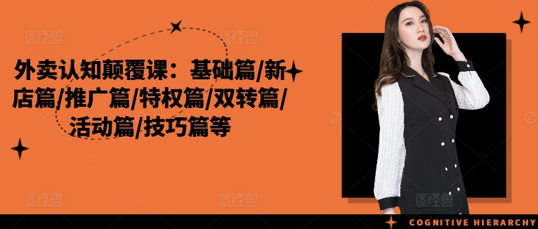 外卖认知颠覆课：基础篇/新店篇/推广篇/特权篇/双转篇/活动篇/技巧篇等-淘金日记