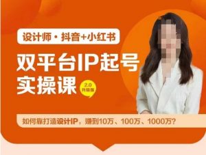 双平台IP起号实操营，教你如何靠打造设计IP，赚到10万、100万、1000万?-淘金日记