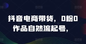 抖音电商带货,0粉0作品自然流起号,热销20多万人的抖音课程的经验分享-淘金日记