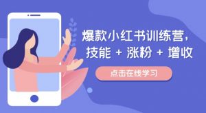 爆款小红书训练营，技能 + 涨粉 + 增收，用好小红书，做你喜欢又擅长的事，涨粉又赚钱-淘金日记