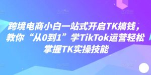 跨境电商小白一站式开启TK搞钱,教你“从0到1”学TikTok运营轻松掌握TK实操技能-淘金日记