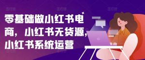 零基础做小红书电商,小红书无货源,小红书系统运营-淘金日记