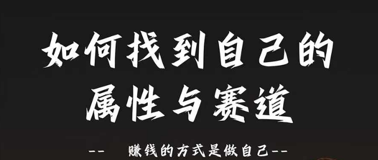 赛道和属性2.0:如何找到自己的属性与赛道,赚钱的方式是做自己-淘金日记