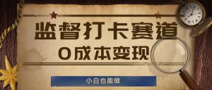 监督打卡赛道，0成本变现，小白也可以做【揭秘】-淘金日记