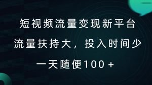 短视频流量变现新平台，流量扶持大，投入时间少，AI一件创作爆款视频，每天领个低保【揭秘】-淘金日记