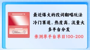 拆解最近爆火的改词翻唱玩法,搭配独特剪辑手法,条条大爆款,多渠道涨粉变现【揭秘】-淘金日记