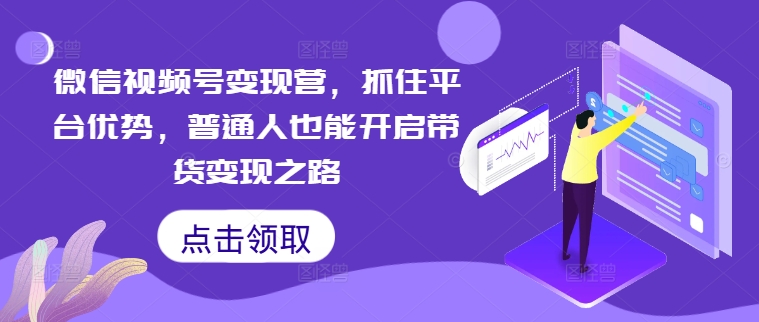 微信视频号变现营,抓住平台优势,普通人也能开启带货变现之路-淘金日记