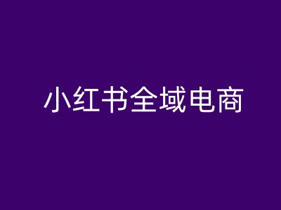 小红书全域电商,小红书电商教程-淘金日记