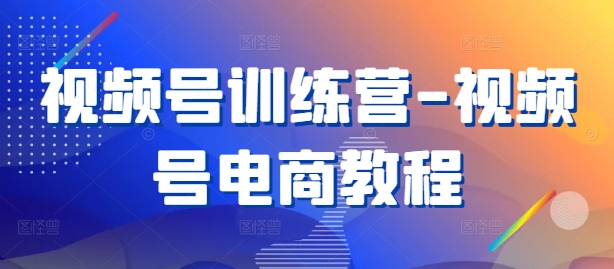 视频号训练营-视频号电商教程-淘金日记
