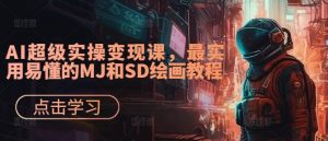 AI超级实操变现课，最实用易懂的MJ和SD绘画教程-淘金日记