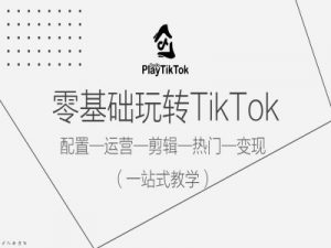 零基础玩转TikTok，配置一运营一剪辑一热门一变现，一站式教学-淘金日记