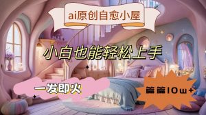 ai原创治愈小屋,小白也能轻松上手,一发即火,篇篇10w+【揭秘】-淘金日记