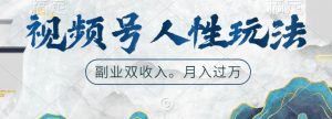 视频号人性玩法,让你起号,广告双份收入,副业好选择【揭秘】-淘金日记
