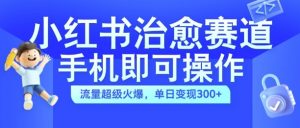 小红书治愈视频赛道,手机即可操作,流量超级火爆,单日变现300+【揭秘】-淘金日记