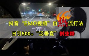 抖音EMO视频自热打法,日引500+“泛垂直”创业粉-淘金日记