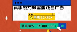 筷手磁力聚星4.0实操玩法,单机30-50+可批量放大【揭秘】-淘金日记
