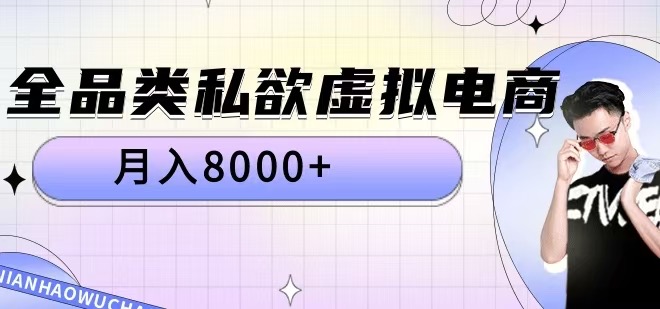 全品类私欲虚拟电商,月入8000+【揭秘】-淘金日记