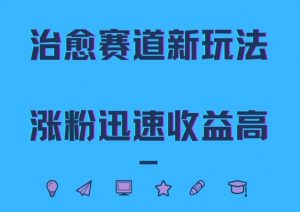 治愈赛道新玩法，治愈文案结合奶奶形象，涨粉迅速收益高【揭秘】-淘金日记