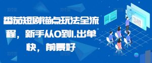 番茄短剧锚点玩法全流程，新手从0到1，出单快，前景好-淘金日记