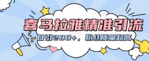 喜马拉雅精准引流,日引200+粉丝质量超高-淘金日记