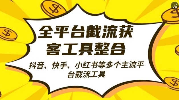 全平台截流获客工县整合全自动引流，日引2000+精准客户【揭秘】-淘金日记