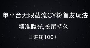 单平台无限截流创业粉首发玩法，精准曝光，长尾持久，日引流100+【揭秘】-淘金日记