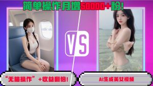 “无脑操作”+收益翻倍，AI生成美女视频，简单操作月增5万粉!-淘金日记
