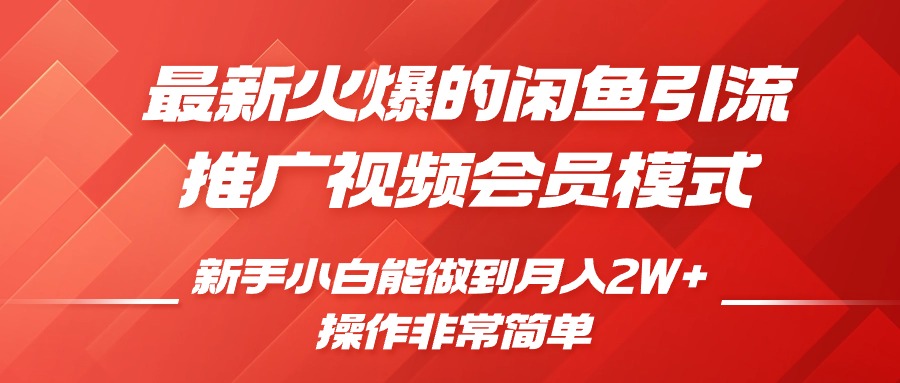 闲鱼引流推广影视会员,0成本就可以操作,新手小白月入过W+【揭秘】-淘金日记