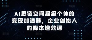 AI思链空间超级个体的变现加速器，企业创始人的降本增效课-淘金日记