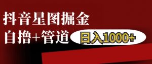 抖音星图掘金自撸，可以管道也可以自营，日入1k【揭秘】-淘金日记