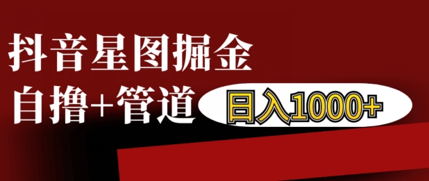 抖音星图掘金自撸，可以管道也可以自营，日入1k【揭秘】-淘金日记