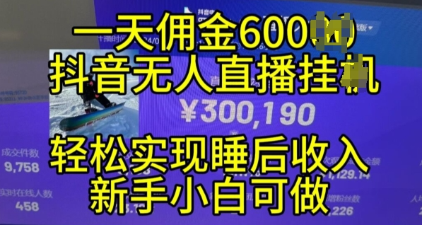 2024年11月抖音无人直播带货挂JI,小白的梦想之路,全天24小时收益不间断实现真正管道收益【揭秘】-淘金日记
