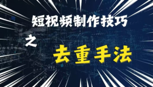 最新短视频搬运，纯手工去重，二创剪辑方法【揭秘】-淘金日记